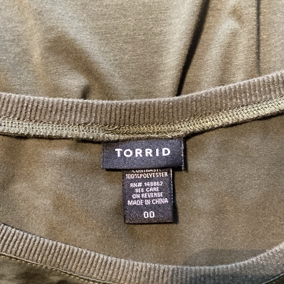 Torrid satin front asymmetric top - great shape! - Picture 2 of 3